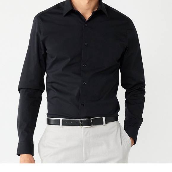 Apt 9 men’s premier flex solid slim fit black dress shirt M 15-15 1/2 32/33 - Picture 1 of 1
